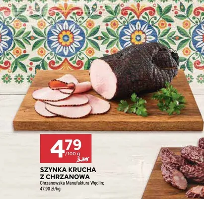 Szynka krucha z chrzanowa promocja w Stokrotka