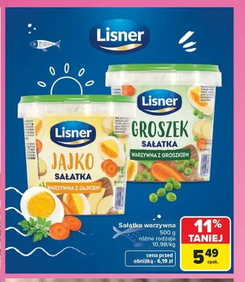 Sałatka warzywna z jajkiem Lisner promocja w Carrefour