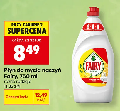 Płyn do mycia naczyń Fairy promocja w Biedronka