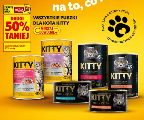 Karma dla kota w puszce mus z tuńczykiem Kitty promocja w Biedronka