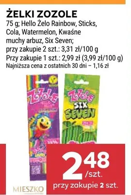 Żelki Zozole promocja w Stokrotka