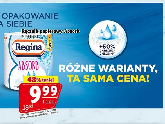 Ręcznik papierowy Regina Absorb promocja w Prim Market