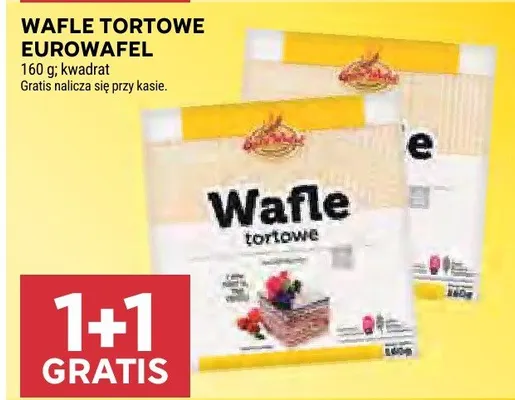Wafle tortowe kwadrat Eurowafel promocja w Stokrotka