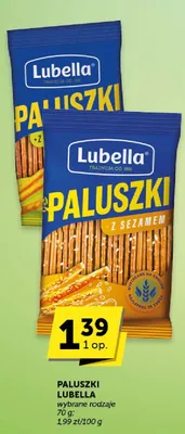 Paluszki Lubella z sezamem wybrane rodzaje promocja w Euro Sklep