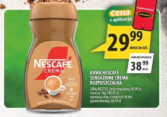 Kawa rozpuszczalna Nescafé Sensazione Crema promocja w Arhelan