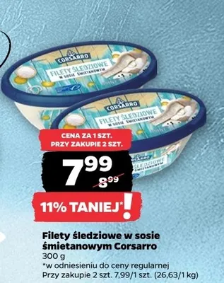 Filety śledziowe w sosie śmietankowym Corsarro promocja w Netto