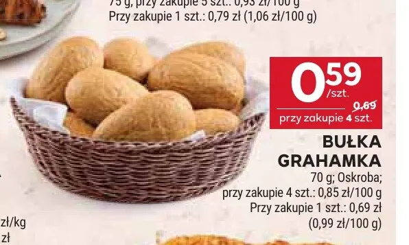 Bułka grahamka Oskroba promocja w Stokrotka