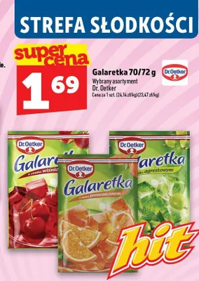Galaretka o smaku pomarańczowym Dr. Oetker promocja w TOPAZ