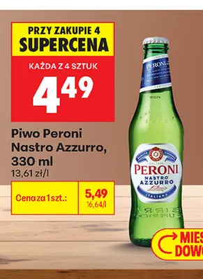 Piwo Peroni Nastro Azzurro promocja w Biedronka