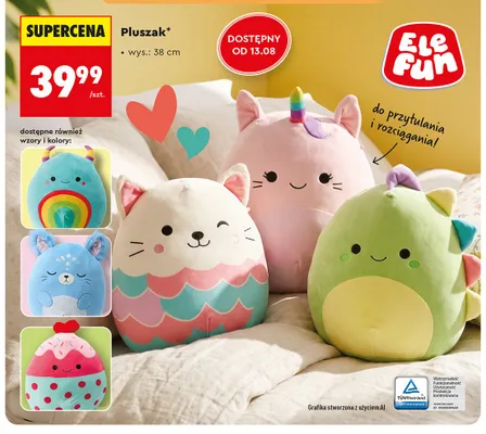 Pluszak Elefun 38 cm promocja w Biedronka