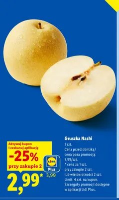 Gruszka Nashi promocja w Lidl