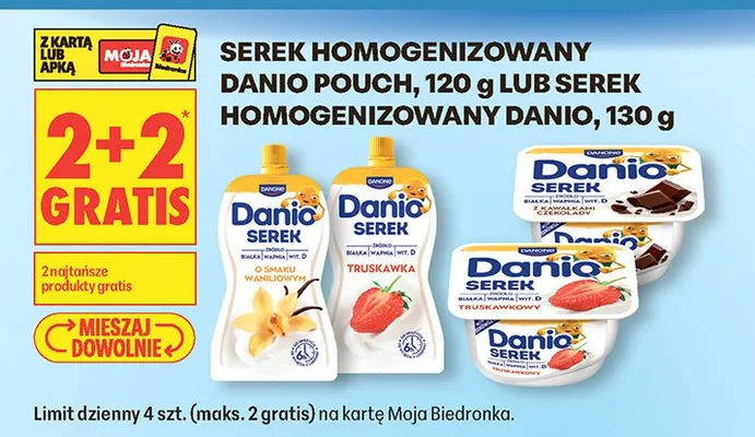 Serek homogenizowany Danio truskawkowy promocja w Biedronka