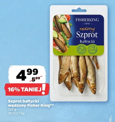 Łosoś wędzony Fisher king promocja w Netto