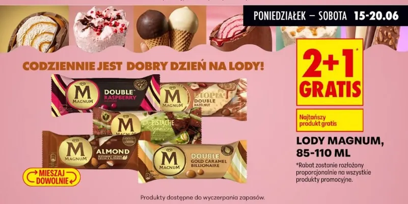 Lody Magnum Double Raspberry promocja w Biedronka