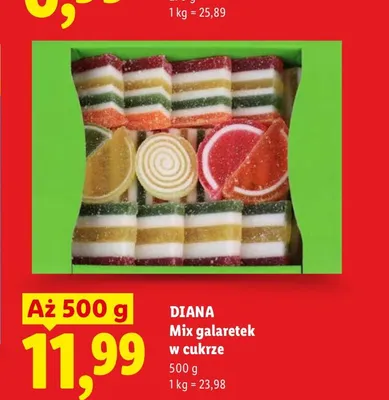 Mix galaretek w cukrze Diana promocja w Lidl