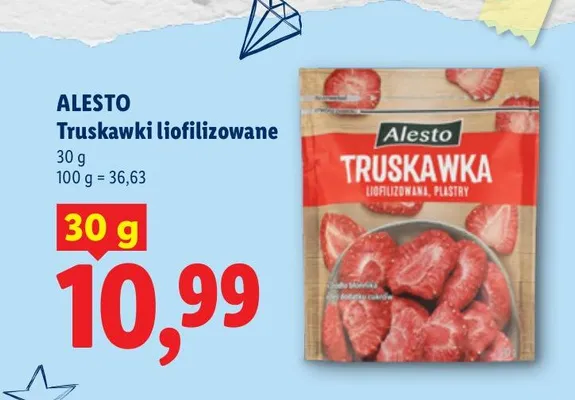 Truskawki liofilizowane Alesto promocja w Lidl