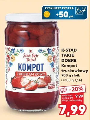 Kompot truskawkowy promocja w Kaufland