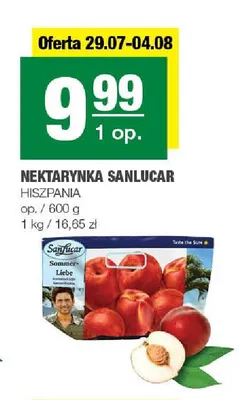 Nektarynka SanLucar Hiszpania promocja w SPAR