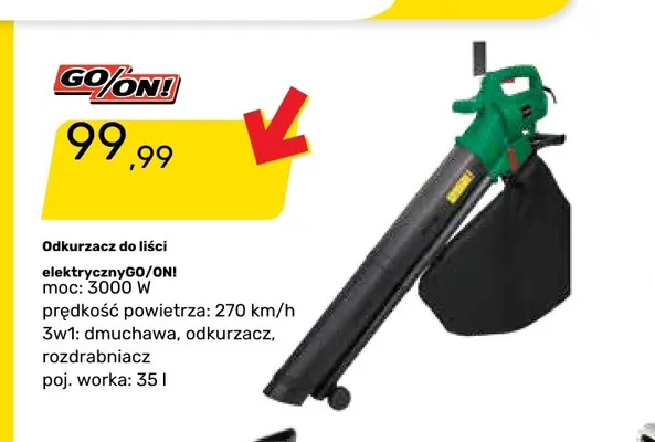 Odkurzacz do liści elektryczny Go/On! promocja w Bricomarche