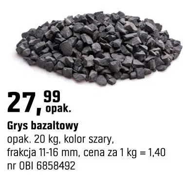 Grys bazaltowy promocja w OBI