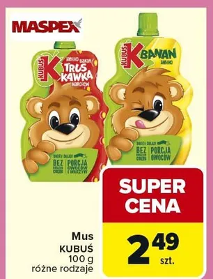 Mus Kubuś różne rodzaje promocja w Carrefour