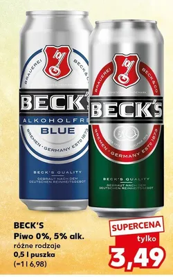 Piwo 0%, 5% alk. różne rodzaje puszka promocja w Kaufland