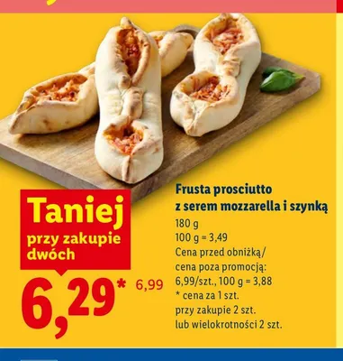 Frusta prosciutto z serem mozzarella i szynką Piekarnia Lidla promocja w Lidl