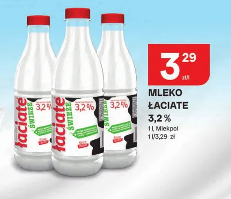 Mleko Łaciate 3,2% promocja w Chorten