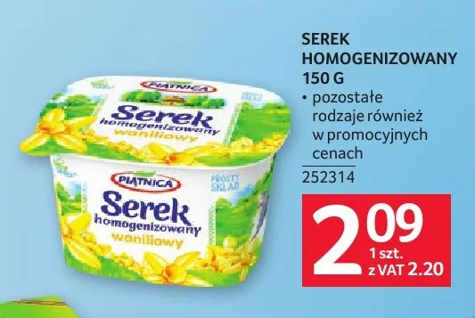 Serek homogenizowany Piątnica promocja w Selgros