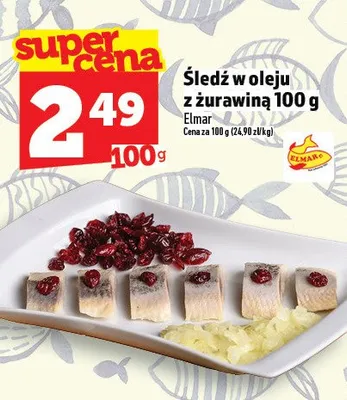 Śledź w oleju z żurawiną 100g promocja w TOPAZ