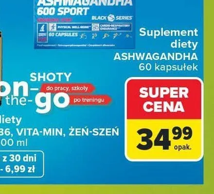 Suplement diety Olimp Ashwagandha 600 Sport promocja w Carrefour