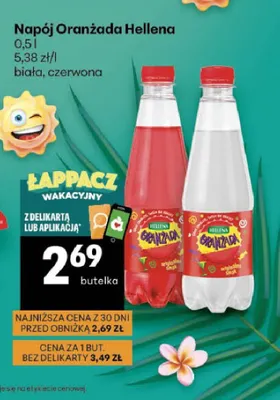 Napój Oranżada Hellena czerwona promocja w Delikatesy Centrum