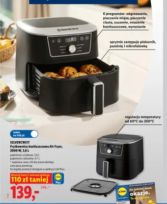 Frytkownica beztłuszczowa Silvercrest Air Fryer promocja w Lidl