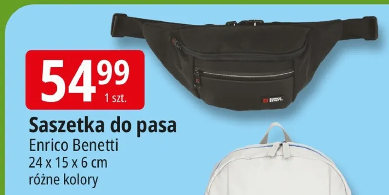 Saszetka do pasa Enrico Benetti 24x15x6cm promocja w Leclerc