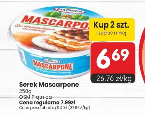 Serek Mascarpone OSM Piątnica promocja w Market Point