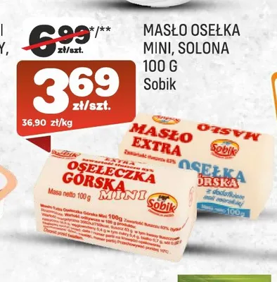 Masło osełka solona Sobik promocja w Społem Praga