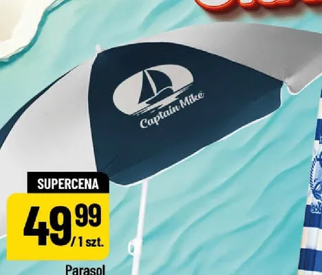 Parasol plażowy Captain Mike promocja w POLOmarket