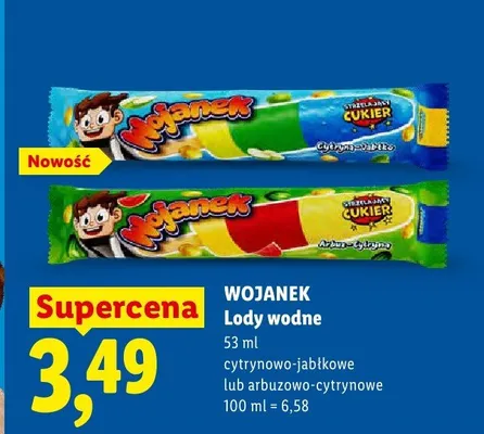 Lody wodne arbuzowo-cytrynowe promocja w Lidl