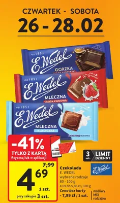 Czekolada gorzka promocja w Intermarche