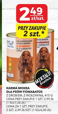 Karma mokra dla psów Fiona&Atos promocja w Top Market