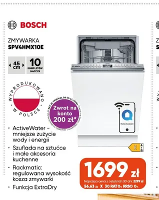 Zmywarka SPV4HMX10E Bosch promocja w Max Elektro