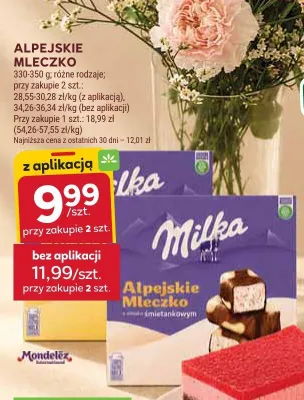 Alpejskie Mleczko Milka promocja w Stokrotka