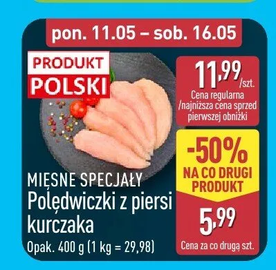 Polędwiczki z piersi kurczaka MIĘSNE SPECJAŁY promocja w Aldi