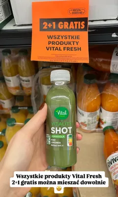 Shot owocowy Vital Fresh Vitality kiwi limonka graviola promocja w Biedronka