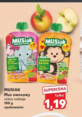 Mus owocowy jabłko banan Musiak promocja w Kaufland
