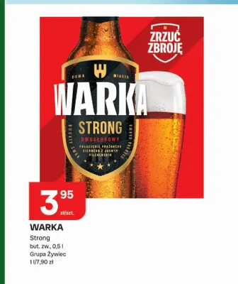 Piwo Warka Strong promocja w Chorten