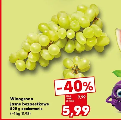 Winogrona jasne bezpestkowe promocja w Kaufland
