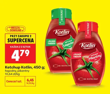 Ketchup łagodny Kotlin promocja w Biedronka