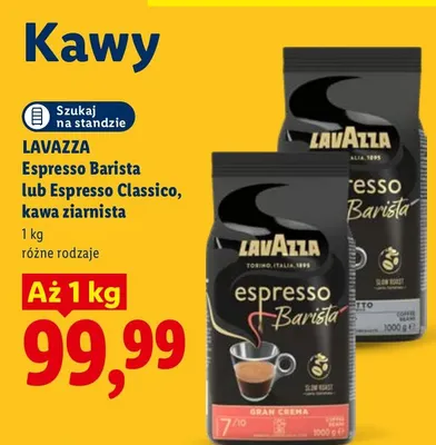 Kawa ziarnista Espresso Barista Lavazza promocja w Lidl