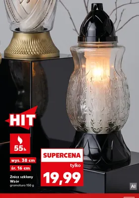 Znicz szklany Wzór promocja w Kaufland